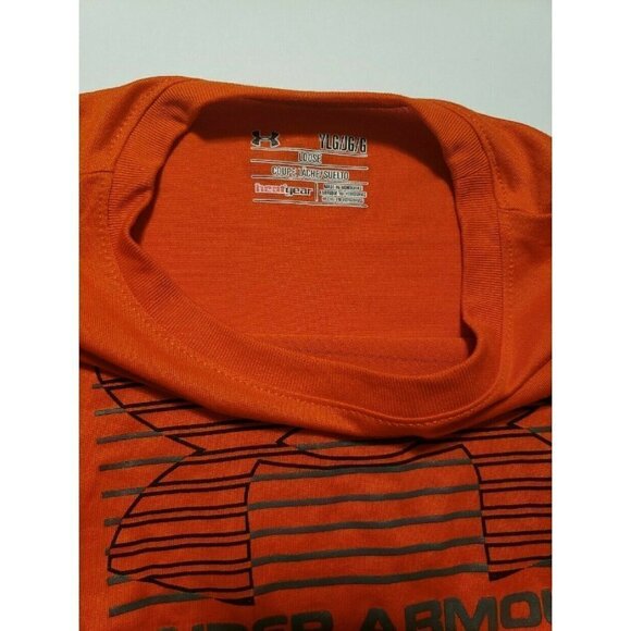 Under Armour YL  Large Orange Shirt Long Sleeve - Picture 4 of 8
